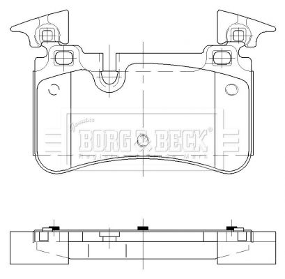BORG & BECK Комплект тормозных колодок, дисковый тормоз BBP2482